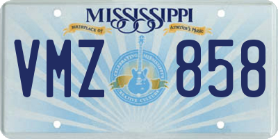 MS license plate VMZ858