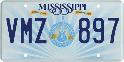 MS license plate VMZ897