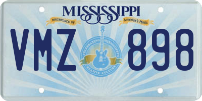 MS license plate VMZ898