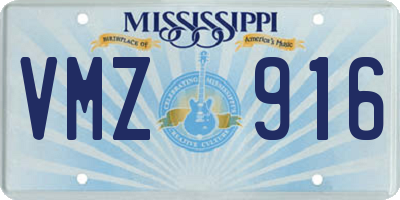 MS license plate VMZ916
