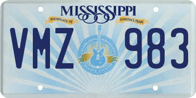 MS license plate VMZ983