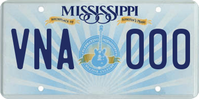 MS license plate VNA000