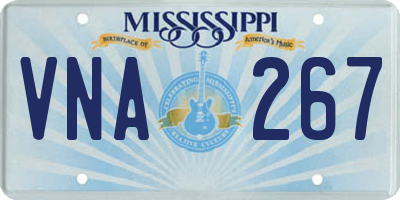 MS license plate VNA267