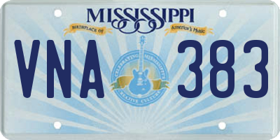 MS license plate VNA383