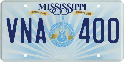 MS license plate VNA400