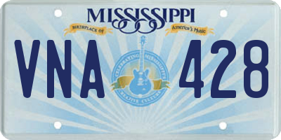 MS license plate VNA428