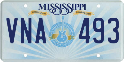 MS license plate VNA493