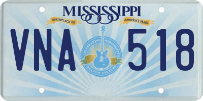 MS license plate VNA518