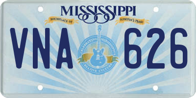 MS license plate VNA626