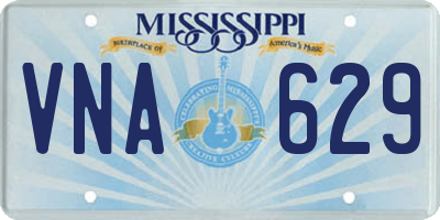 MS license plate VNA629