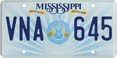 MS license plate VNA645