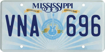 MS license plate VNA696