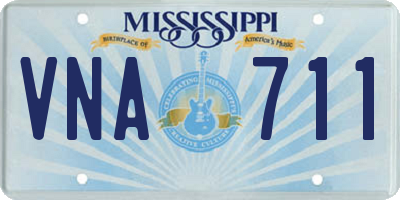 MS license plate VNA711