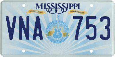MS license plate VNA753