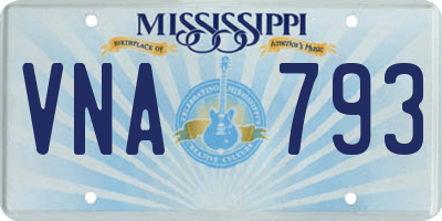 MS license plate VNA793