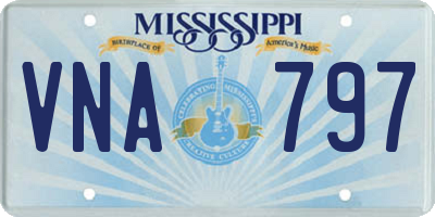 MS license plate VNA797