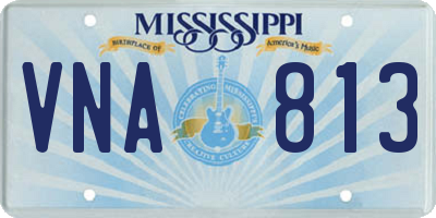 MS license plate VNA813