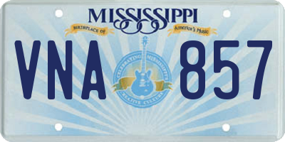 MS license plate VNA857