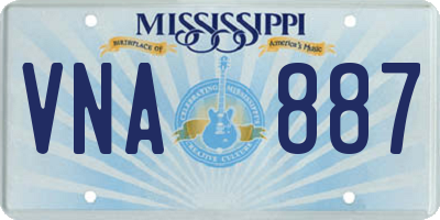 MS license plate VNA887