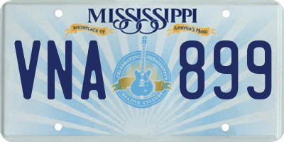 MS license plate VNA899