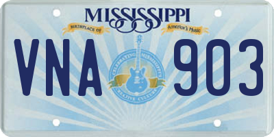 MS license plate VNA903