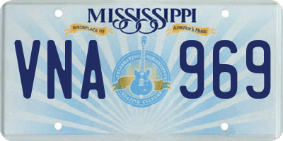 MS license plate VNA969
