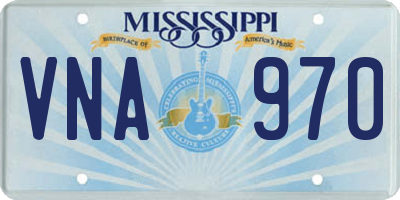 MS license plate VNA970
