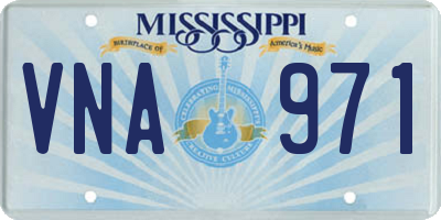 MS license plate VNA971