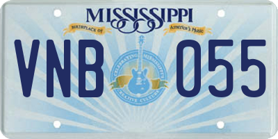 MS license plate VNB055