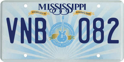 MS license plate VNB082