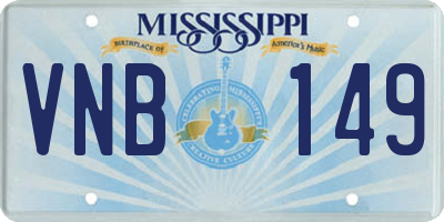 MS license plate VNB149