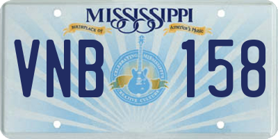 MS license plate VNB158