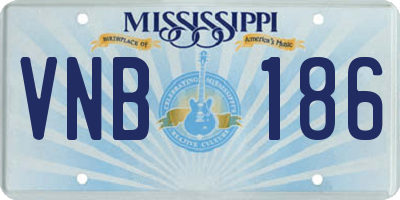MS license plate VNB186