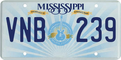 MS license plate VNB239