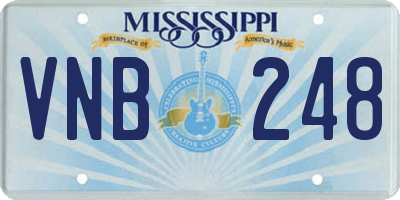 MS license plate VNB248