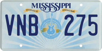 MS license plate VNB275