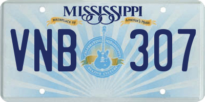 MS license plate VNB307