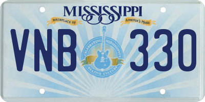 MS license plate VNB330