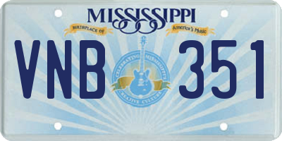 MS license plate VNB351