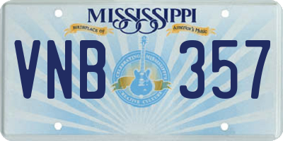 MS license plate VNB357