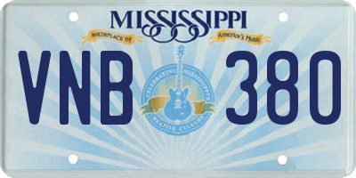 MS license plate VNB380