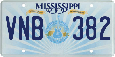 MS license plate VNB382