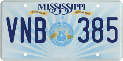MS license plate VNB385