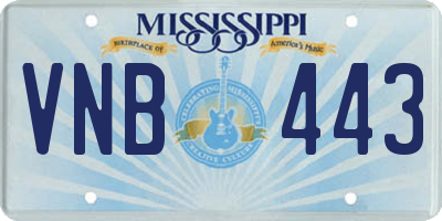 MS license plate VNB443