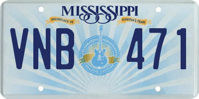 MS license plate VNB471