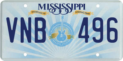 MS license plate VNB496