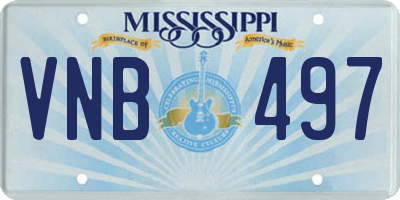 MS license plate VNB497