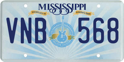 MS license plate VNB568