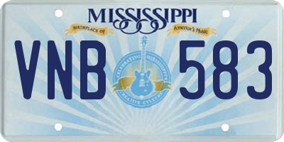 MS license plate VNB583