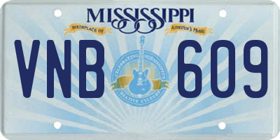 MS license plate VNB609